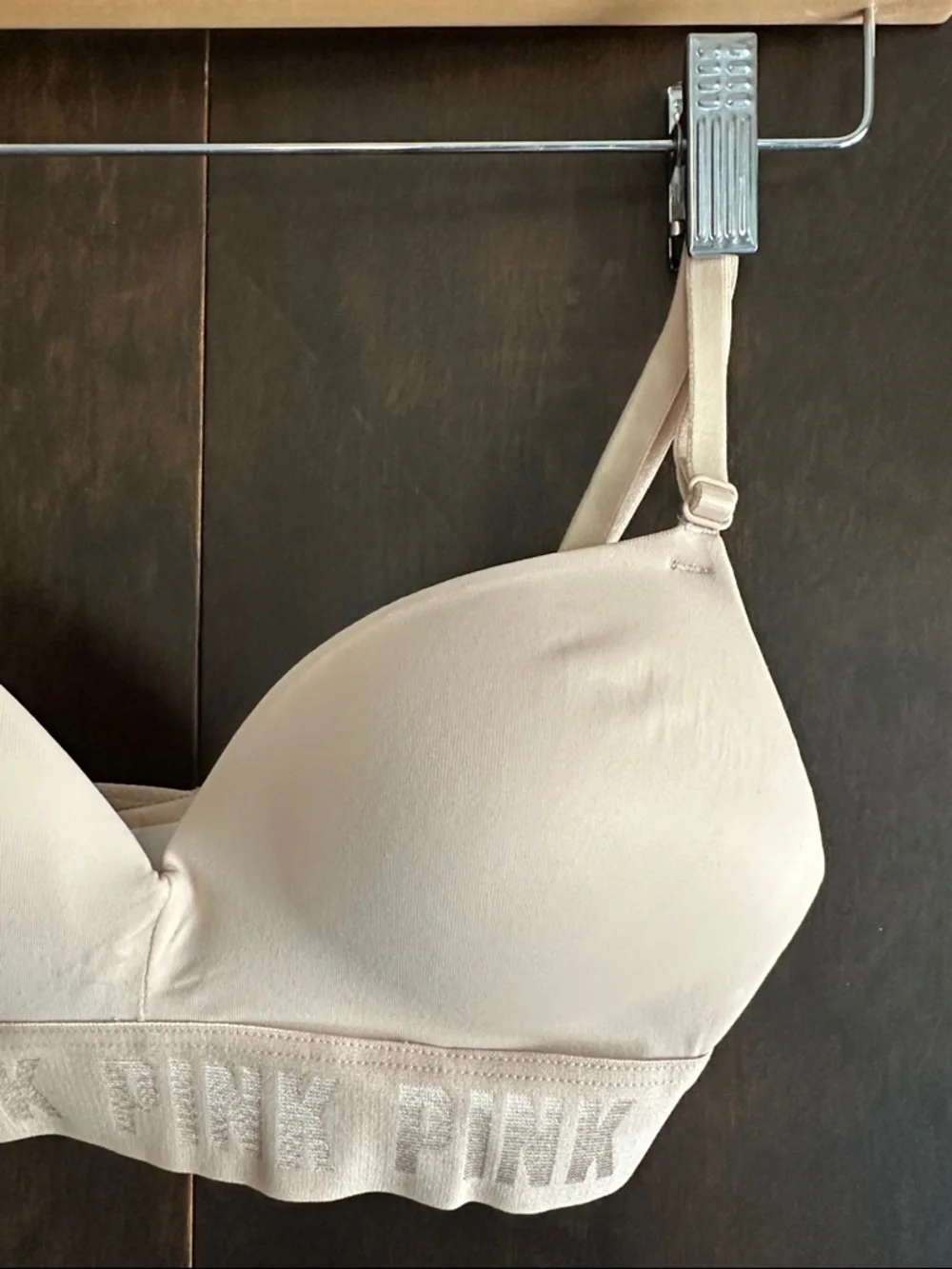 PINK Victoria's Secret Seamless Light Beige Push-Up Bralette